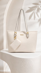BIANCA CROC TOTE SET