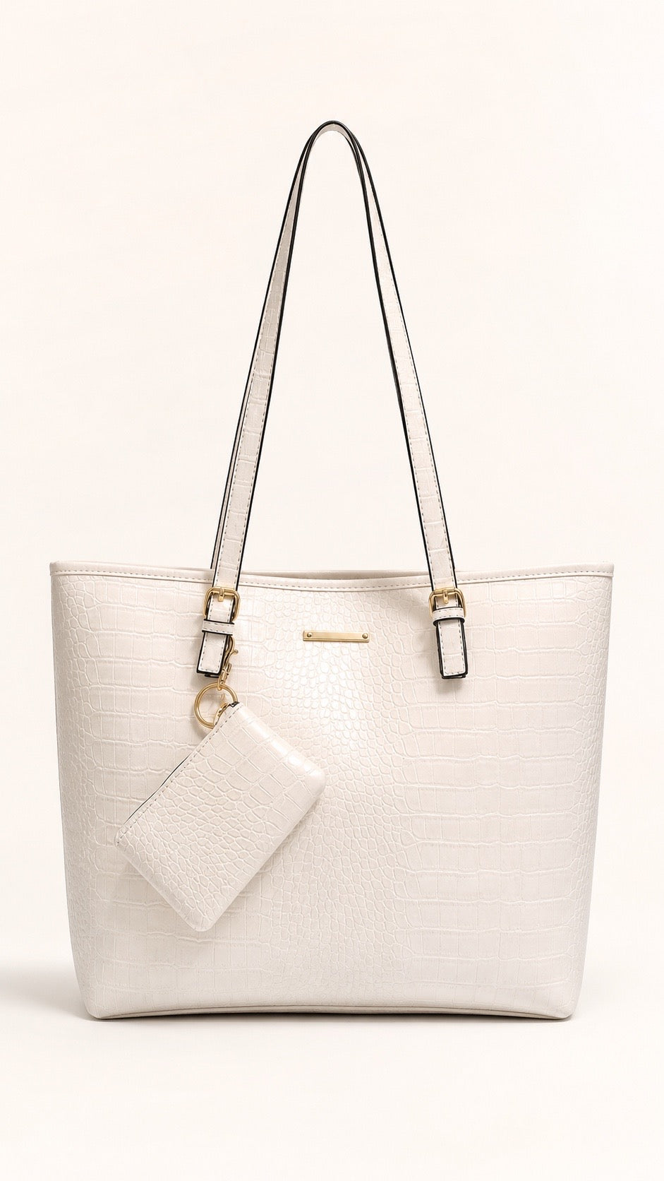 BIANCA CROC TOTE SET