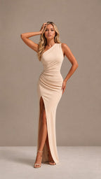 ROMINA SOFT CHAMPAGNE GLAM DRESS