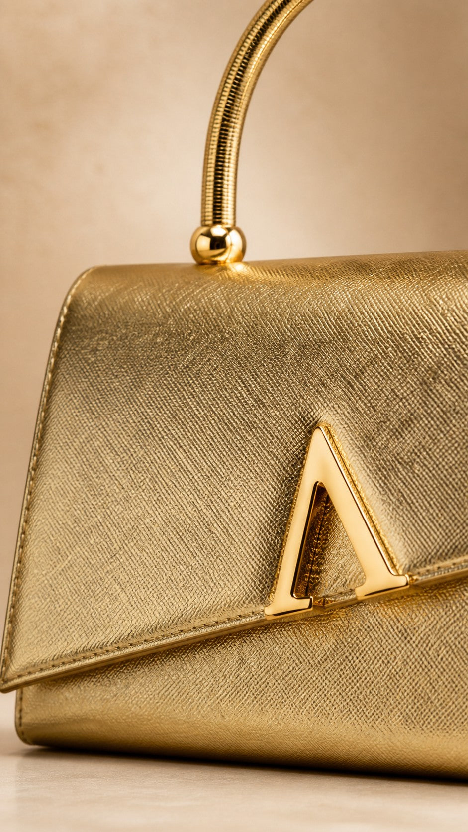 ALESSIA GOLD HANDLE BAG