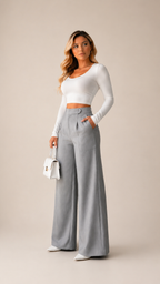 AVALISSE WIDE-LEG TAILORED PANTS