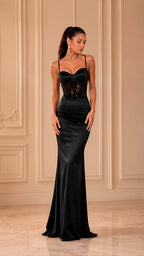 SERAPHINA BLACK EMBELLISHED MAXI DRESS