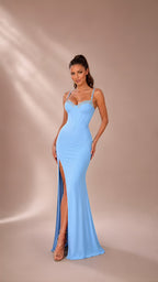 CELESTE EMBELLISHED CORSET MAXI DRESS