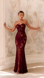 FIORELLA FLORAL LACE MAXI DRESS